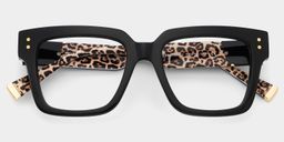Caius Black Square Glasses6