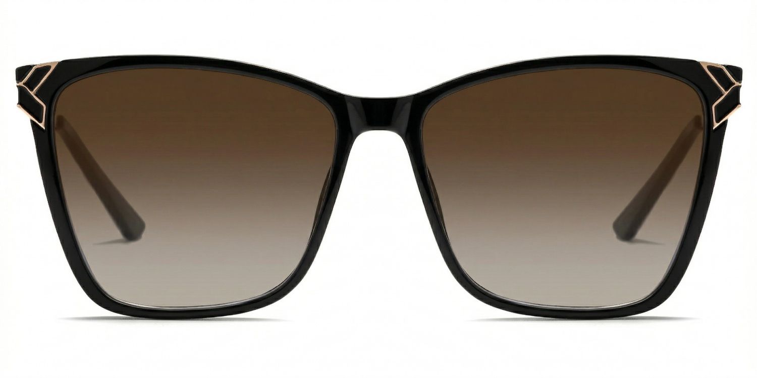 Tricee Square Black Prescription Sunglasses | ZEELOOL0