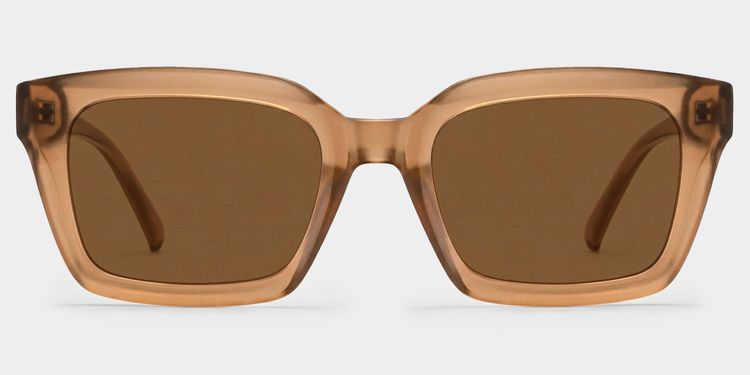 Marley Beige Rectangle Sunglasses