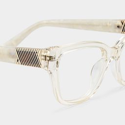 Miranda Clear Yellow Cat eye Glasses5