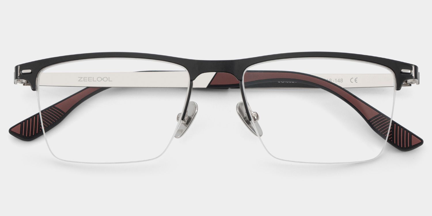 Browline Black Eyeglasses- Brock Titanium Frame Glasses4