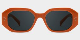 Soleil Orange Rectangle Sunglasses0