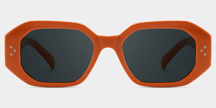 Soleil Orange Rectangle Sunglasses