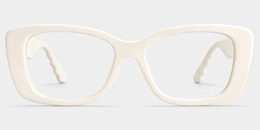 Hannah White Rectangle Glasses