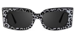 Orduno Gray Leopard Rectangle Sunglasses0