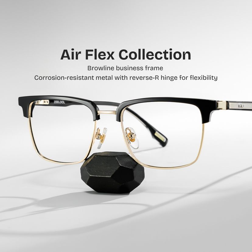 Audrey Black Browline Glasses