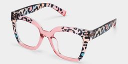 Malcolm Pink-Leopard Square Glasses3