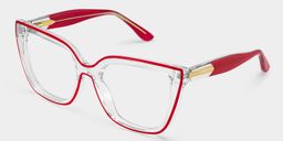 Mirta Red Square Glasses2