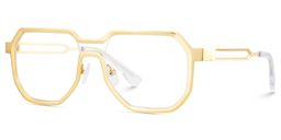 Hype Gold Geometric Glasses4