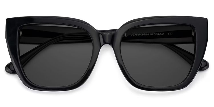 Tamarrah Black Cat eye Sunglasses