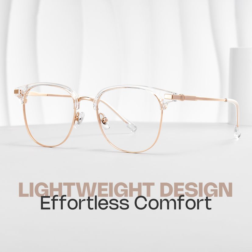 Naranjo Clear Browline Glasses