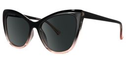Shelby Black-Pink Cat eye Sunglasses1