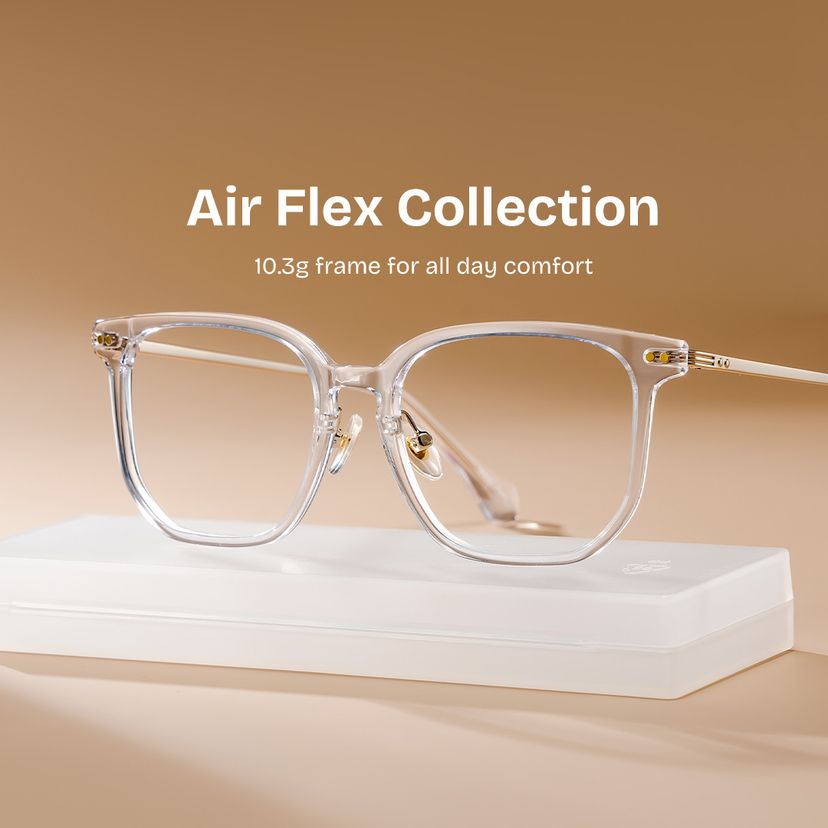 Eve Clear Rectangle Glasses
