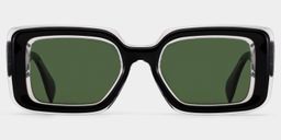 Eira Black Rectangle Sunglasses0