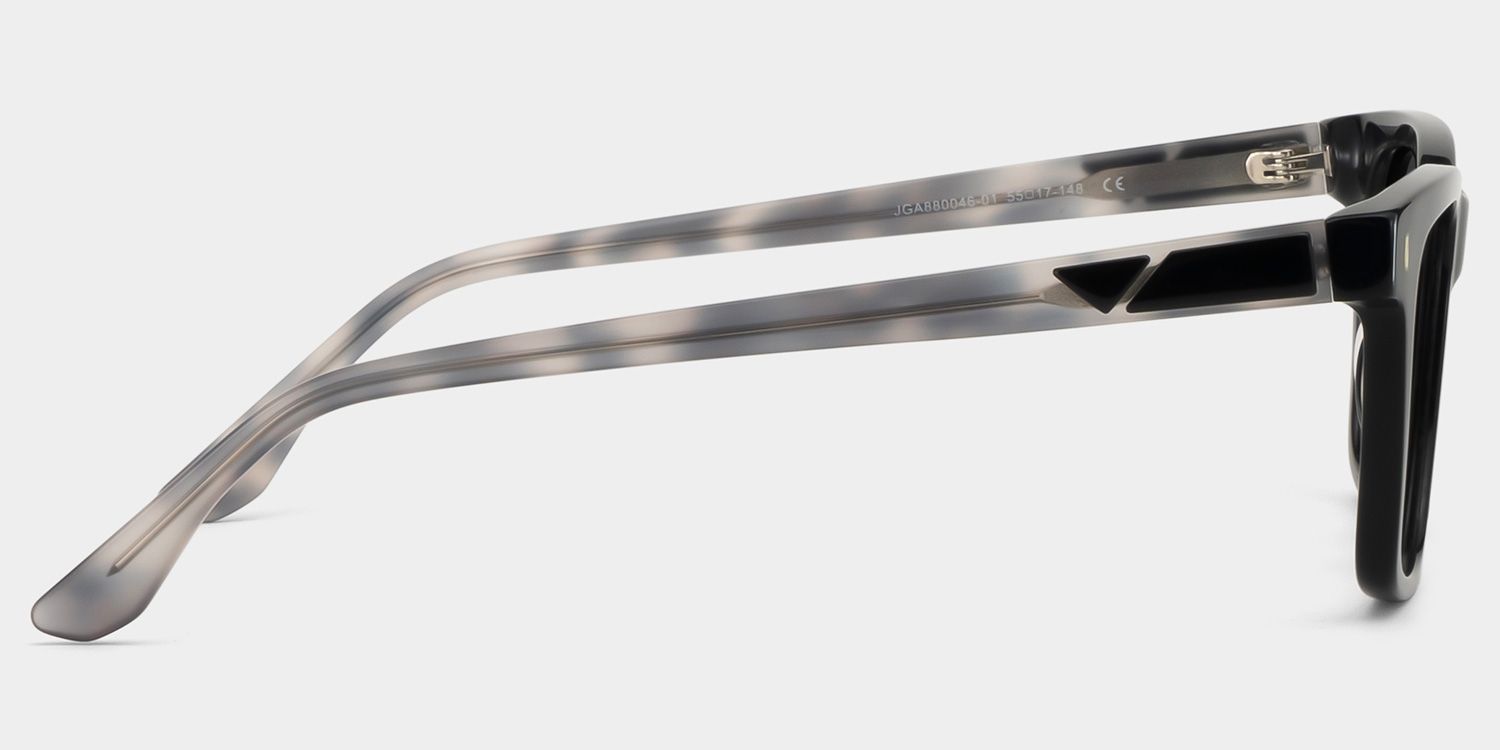 Travis Rectangle Black Prescription Sunglasses | ZEELOOL3