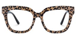Yaniska Leopard Square Glasses0