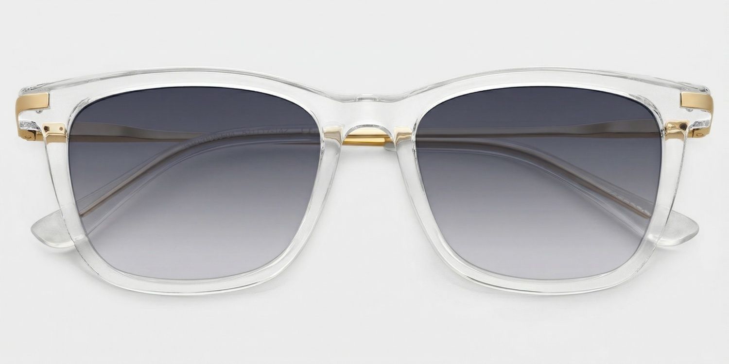 Selena Rectangle Style Clear Frame Sunglasses | ZEELOOL1