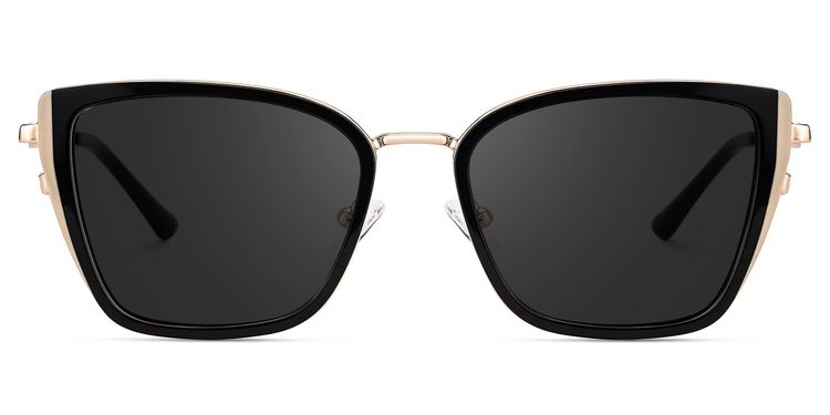 Juniper Black Rectangle Sunglasses