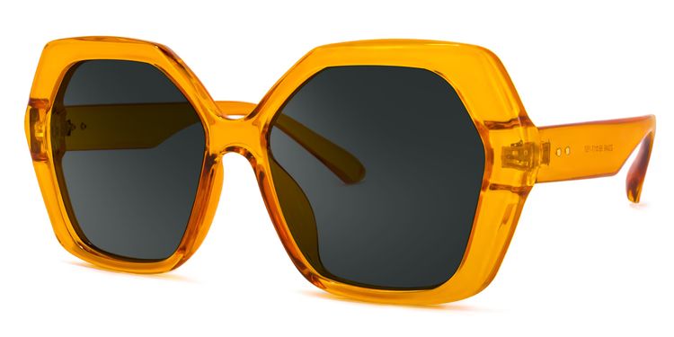 Piper Earthy-Yellow Geometric Sunglasses