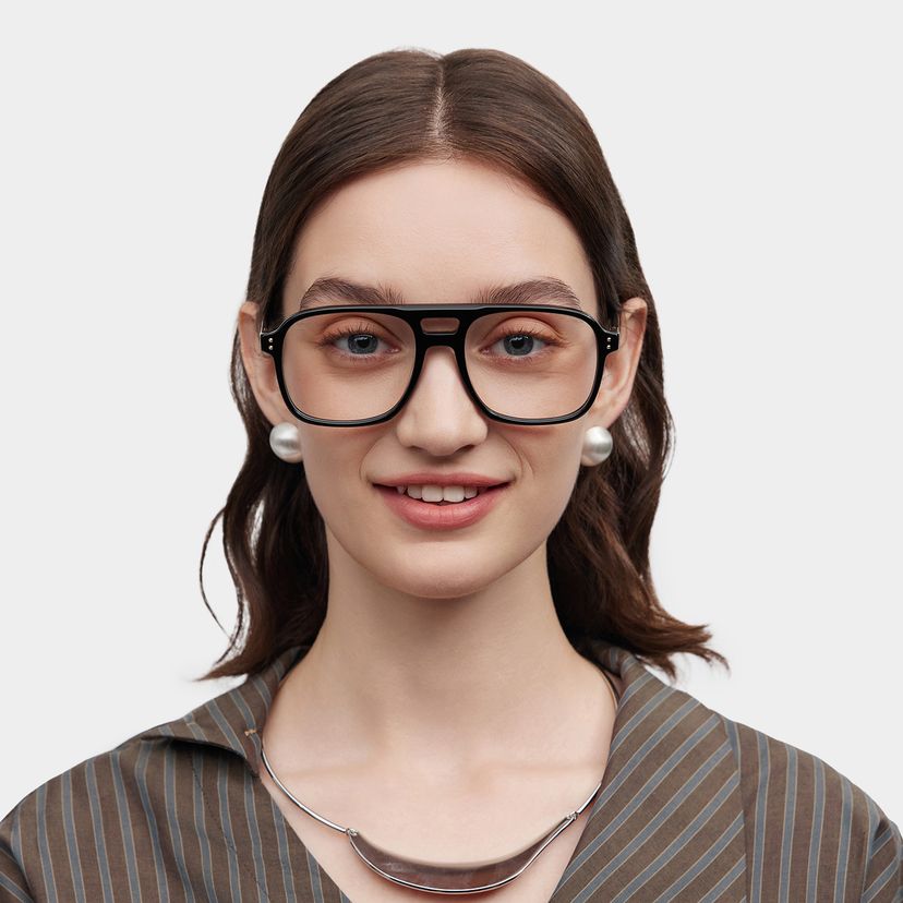 Athena Black Aviator Glasses