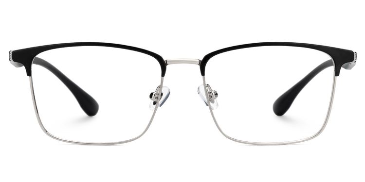 Eaddy Silver Rectangle Glasses