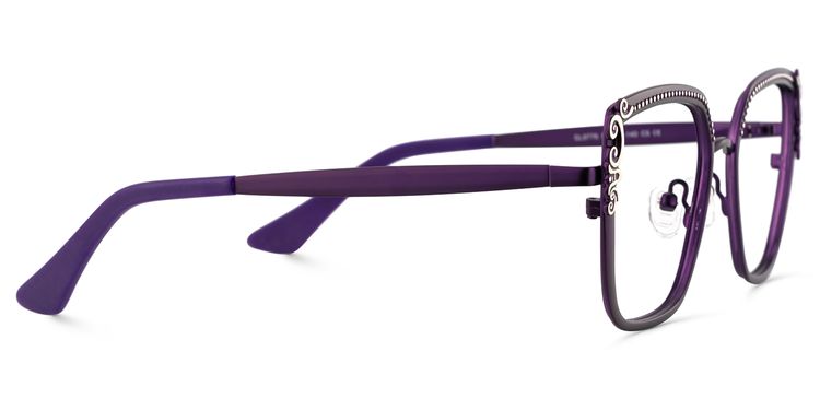 Frieze Purple Rectangle Glasses