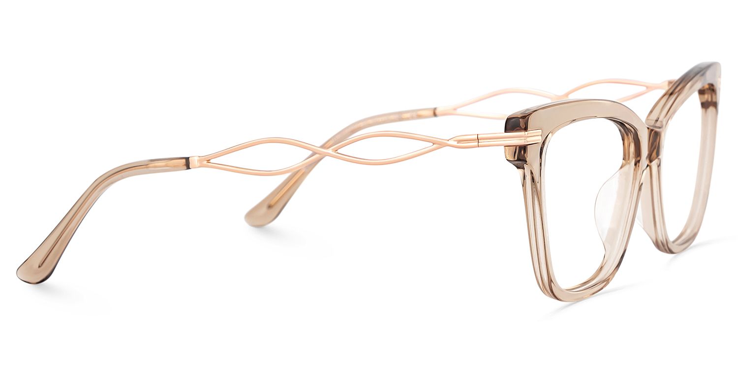 Mason Eyeglasses in Cat Eye Beige Frame | Zeelool5