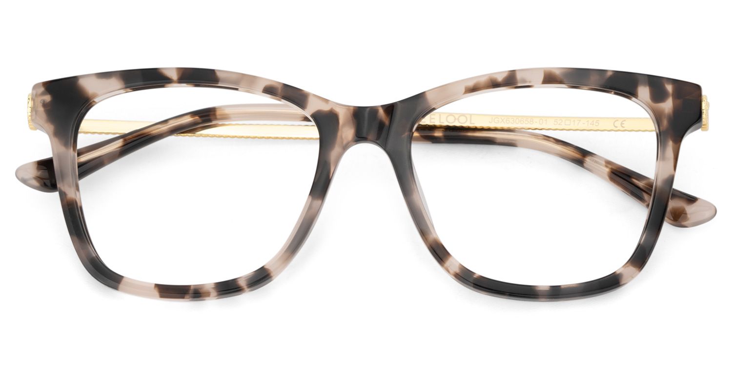 Vibert Rectangle Tortoise Glasses With Woven Metal Temples | ZEELOOL1