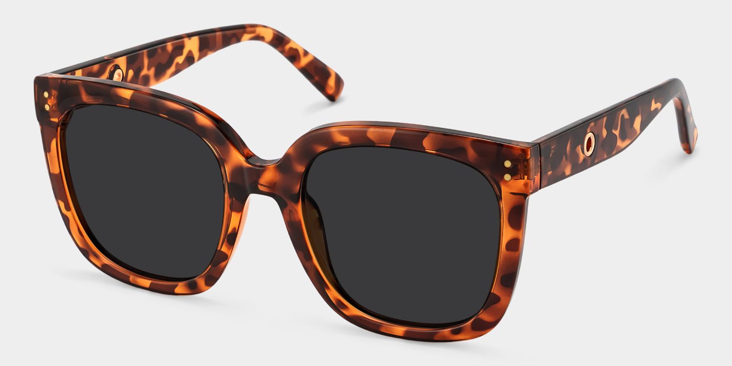 Ebony Tortoise Square Polarized Sunglasses for Driving | ZEELOOL2