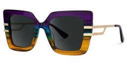 Poutine Multicolor Square Sunglasses1