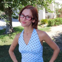 Catherine Red Oval Glasses7