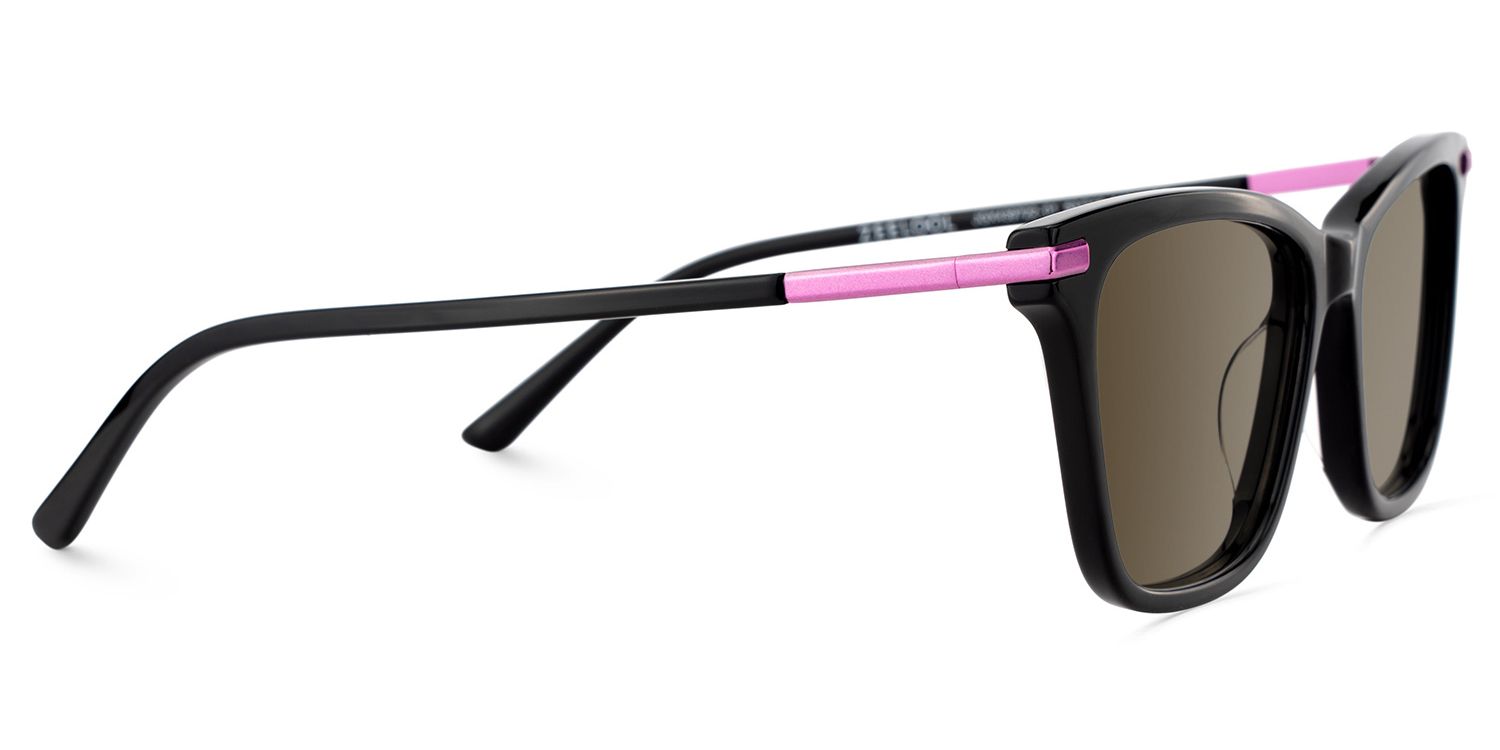 Eliot Rectangle Black Sunglasses for Women & Men | ZEELOOL3