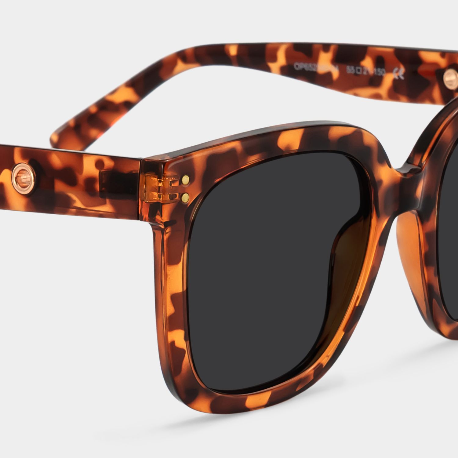 Ebony Tortoise Square Polarized Sunglasses for Driving | ZEELOOL4