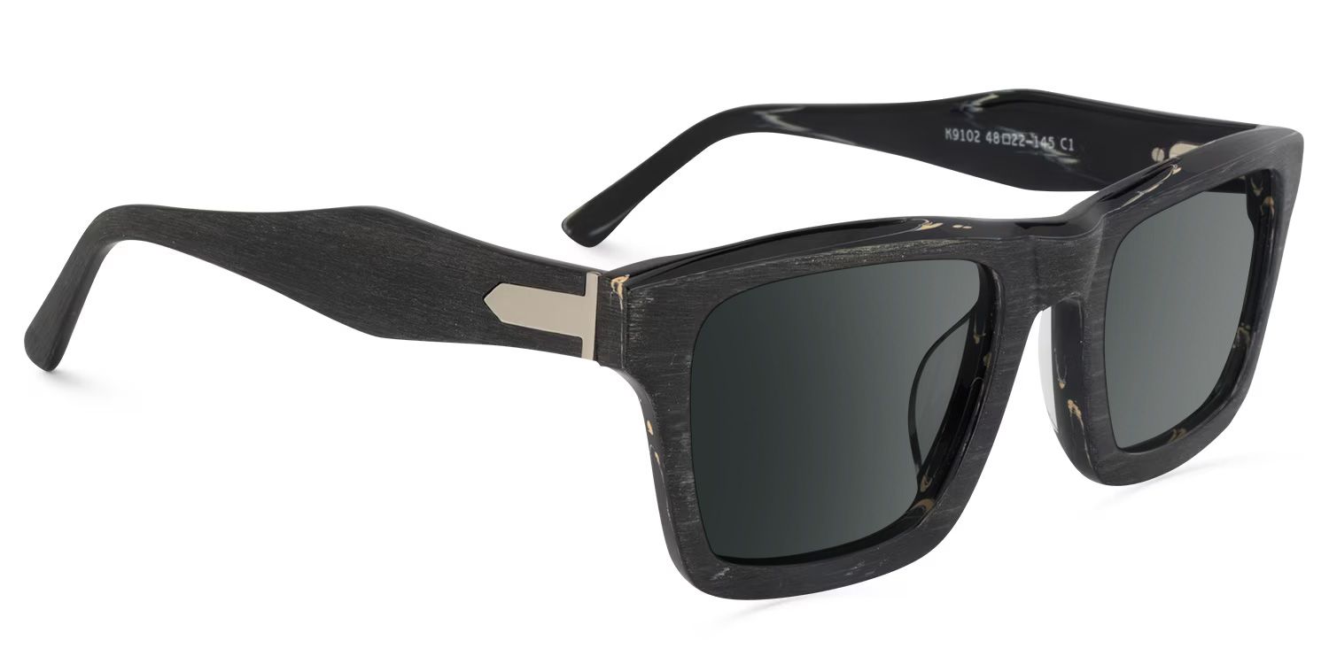 Riley Black Rectangle Sunglasses to Frame Your Face | ZEELOOL2