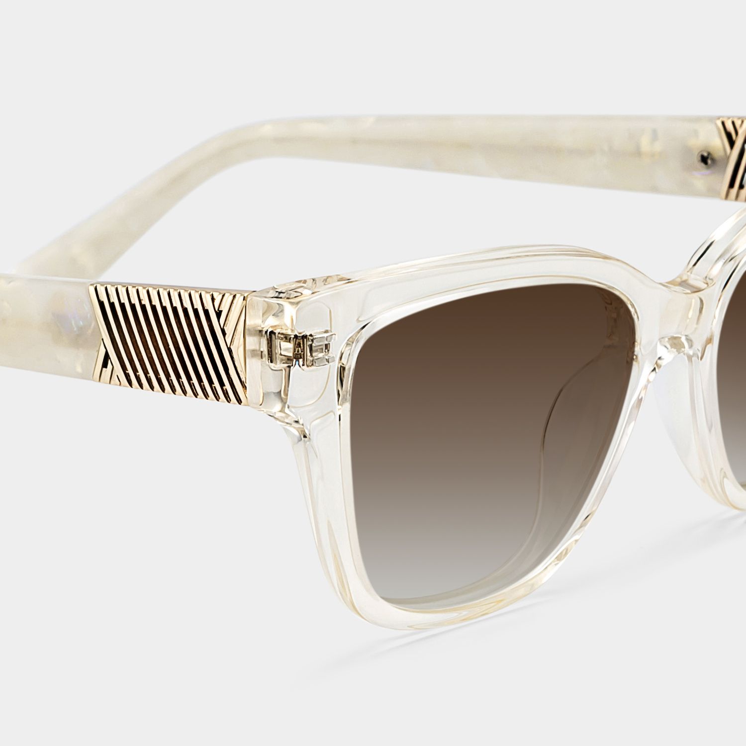 Miranda Cat Eye Clear Yellow Prescription Sunglasses | ZEELOOL6