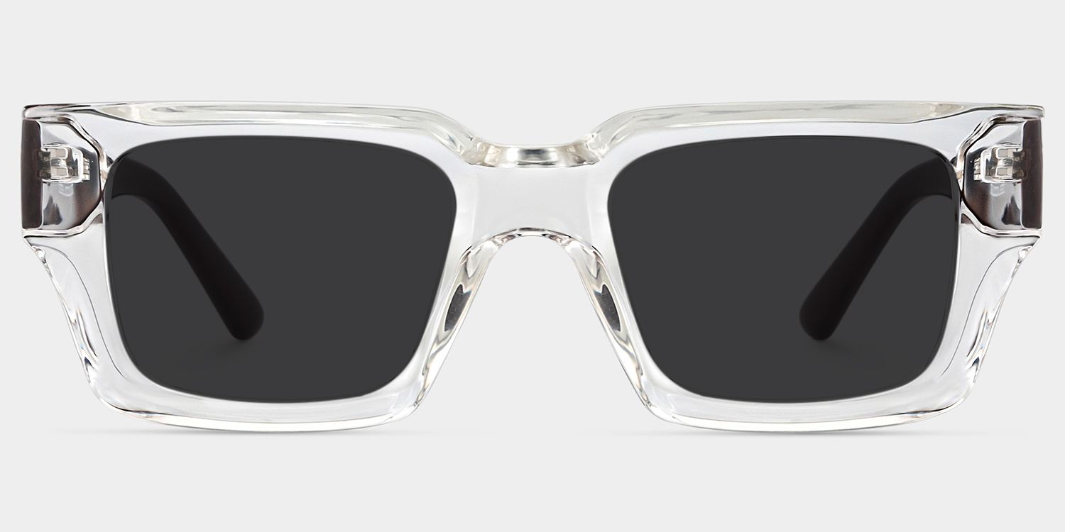 Garza Clear Rectangle Polarized Sunglasses for Driving | ZEELOOL0