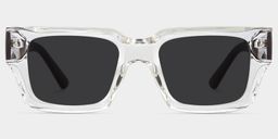 Garza Clear Rectangle Sunglasses0
