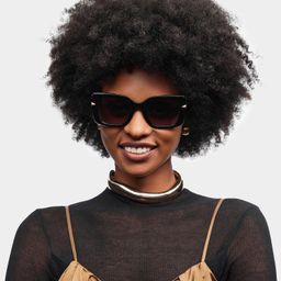 Neon Black Square Glasses0