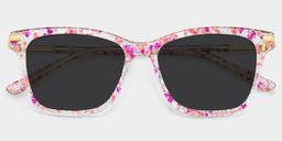 Eliot Pink Rectangle Sunglasses1