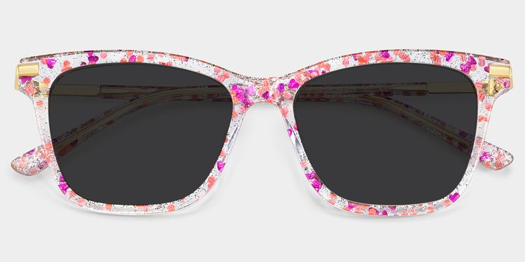 Eliot Pink Rectangle Sunglasses