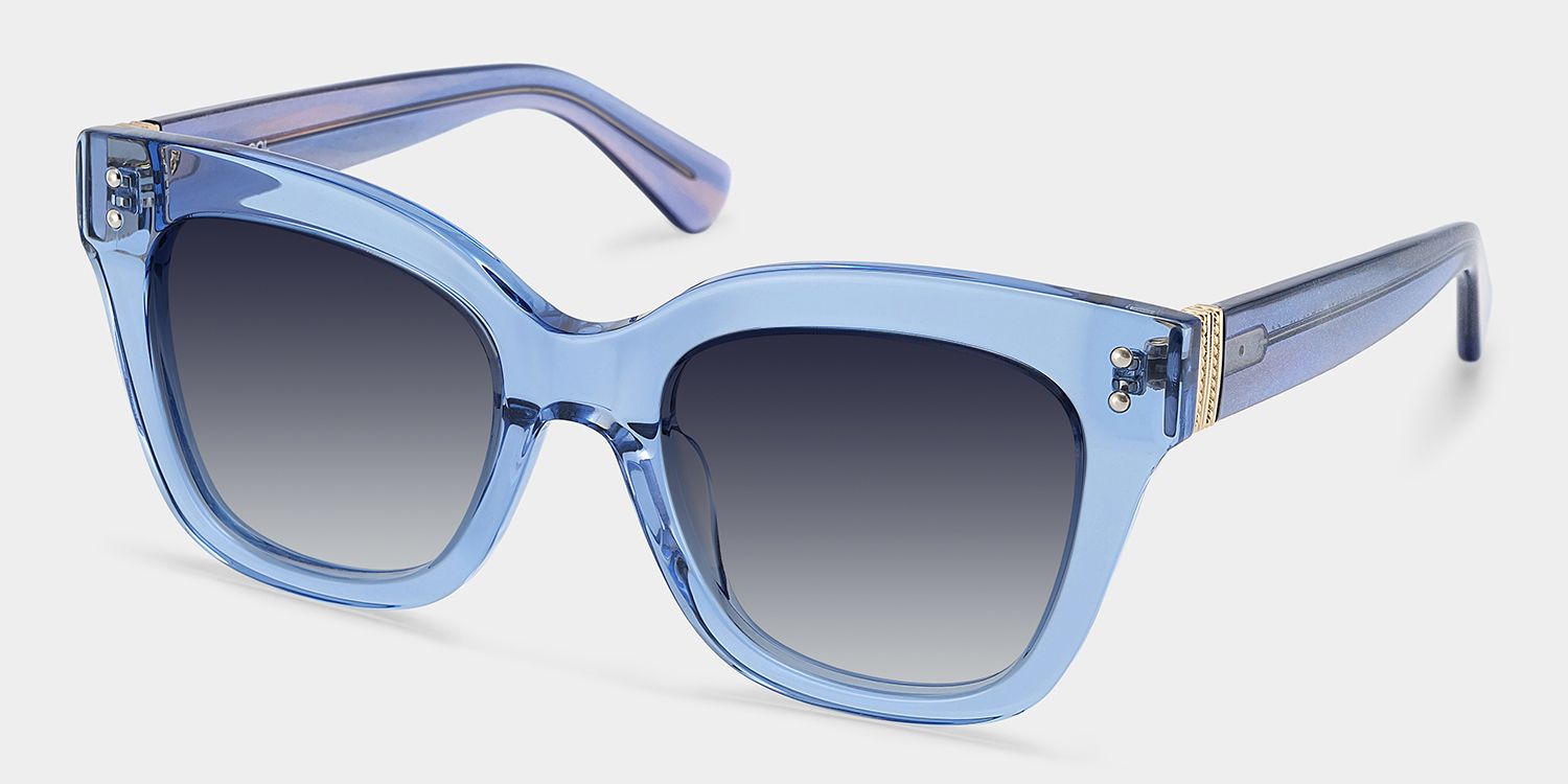 Stella Acetate Blue Butterfly Frame Sunglasses | ZEELOOL3