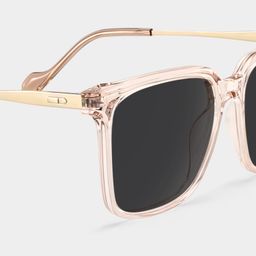 Zeyna Beige Square Sunglasses4