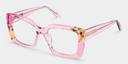 Flair Pink Square Glasses4