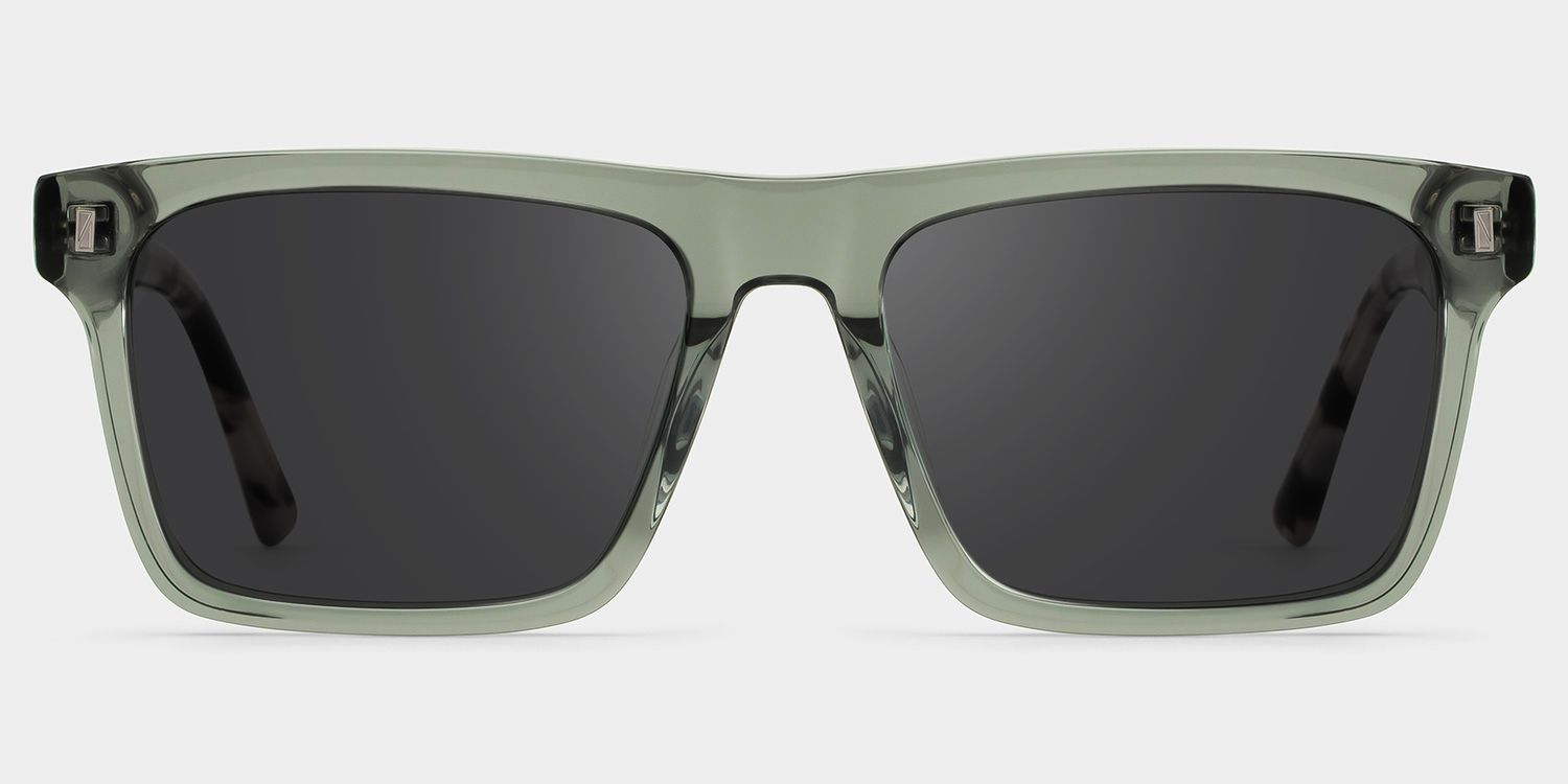 Henry Rectangle Gray Green Frame Sunglasses Online Sale | ZEELOOL0
