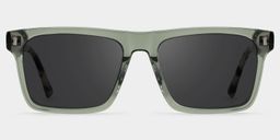 Henry Gray Green Rectangle Sunglasses0