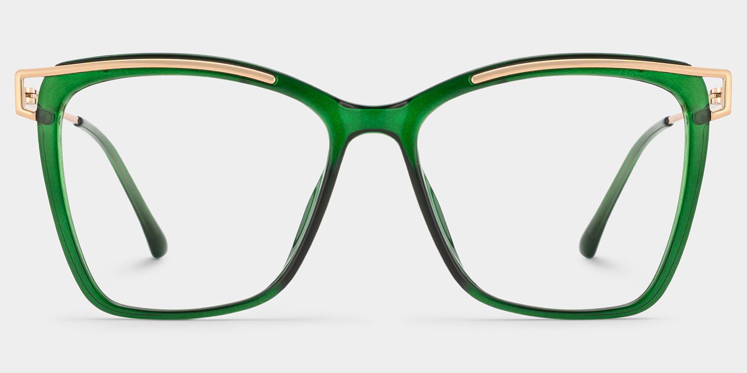 Krystle Square Green Thin Frames Glasses | ZEELOOL0