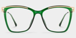 Krystle Green Square Glasses0