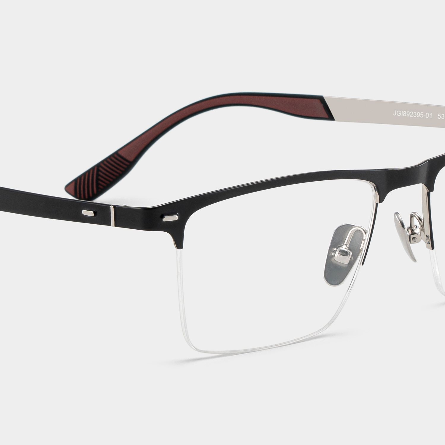 Browline Black Eyeglasses- Brock Titanium Frame Glasses7