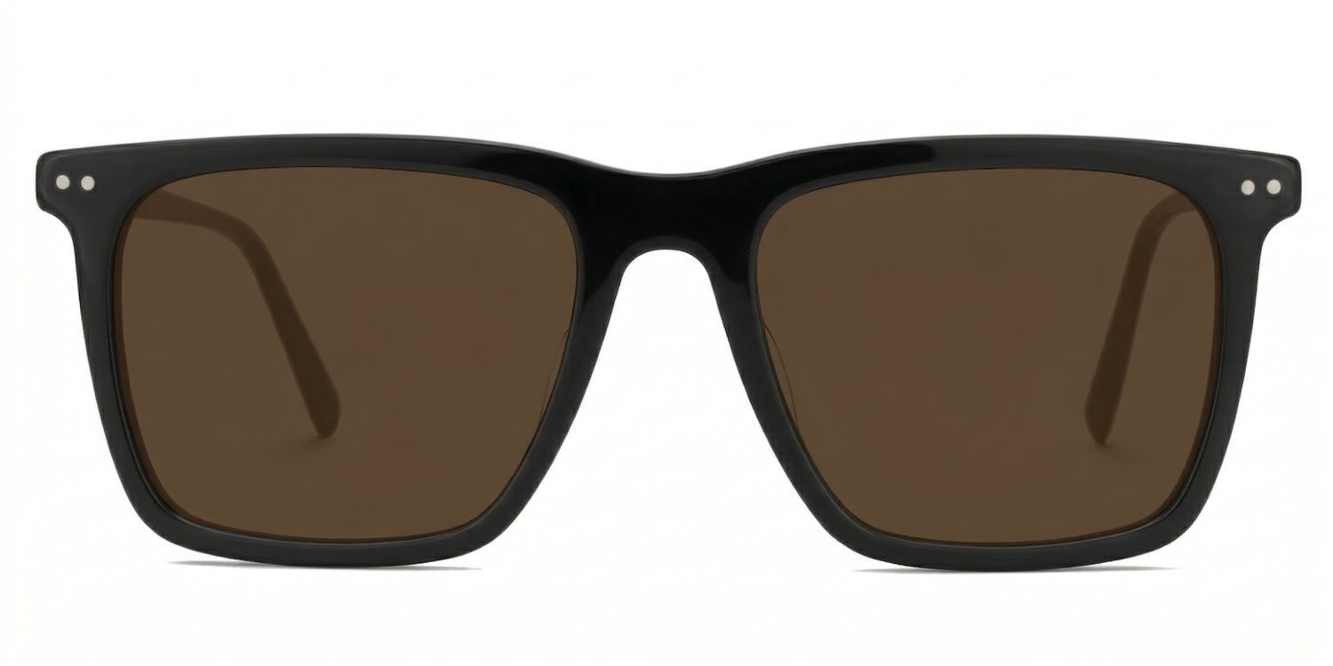 Frantz Square Black Sunglasses for Women & Men | ZEELOOL0