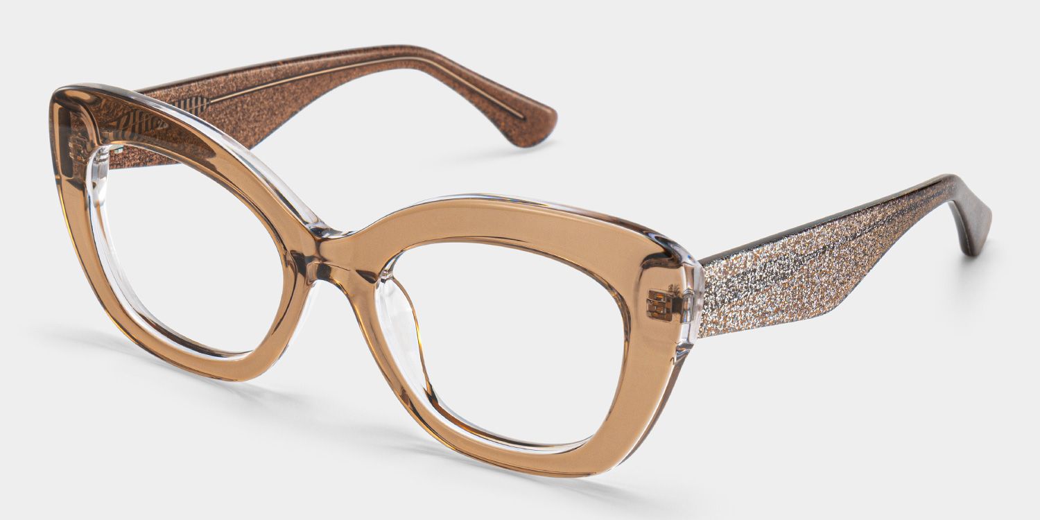 Mireille Butterfly Brown bling bling Eyeglass Frames | ZEELOOL3